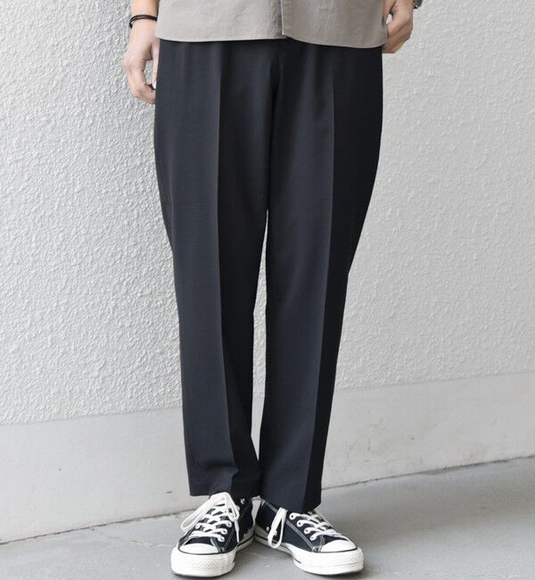 SHIPS any「SHIPS any:〈吸水速乾〉Rapidry クリース アンクル テーパード イージーパンツ (セットアップ対応)26SS◆」|スラックス|