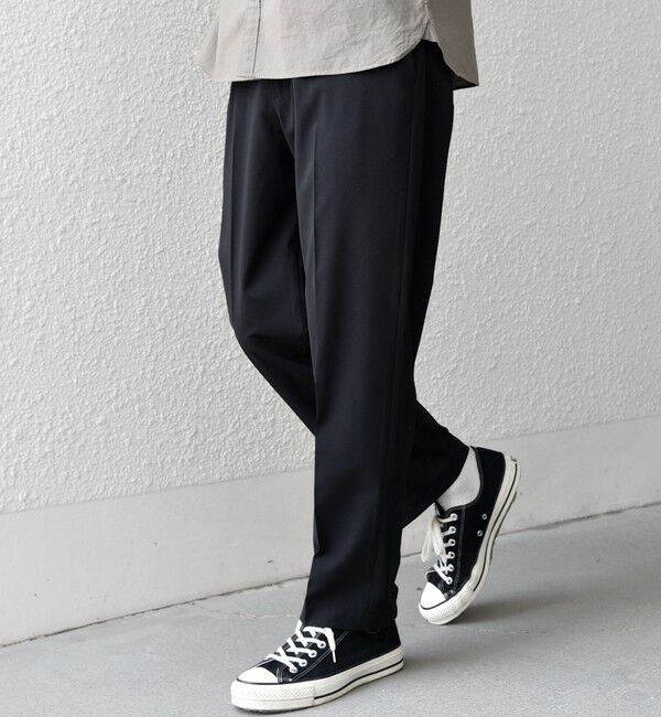 SHIPS any「SHIPS any:〈吸水速乾〉Rapidry クリース アンクル テーパード イージーパンツ (セットアップ対応)26SS◆」|スラックス|