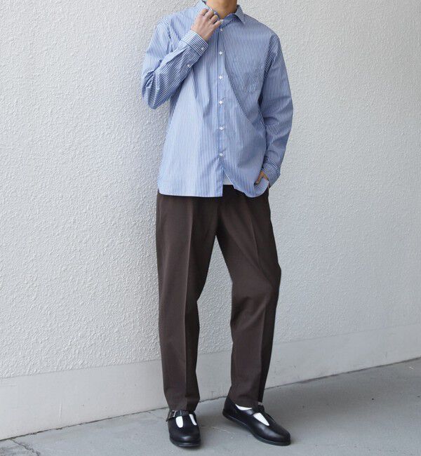 SHIPS any「SHIPS any:〈吸水速乾〉Rapidry クリース アンクル テーパード イージーパンツ (セットアップ対応)26SS◆」|スラックス|