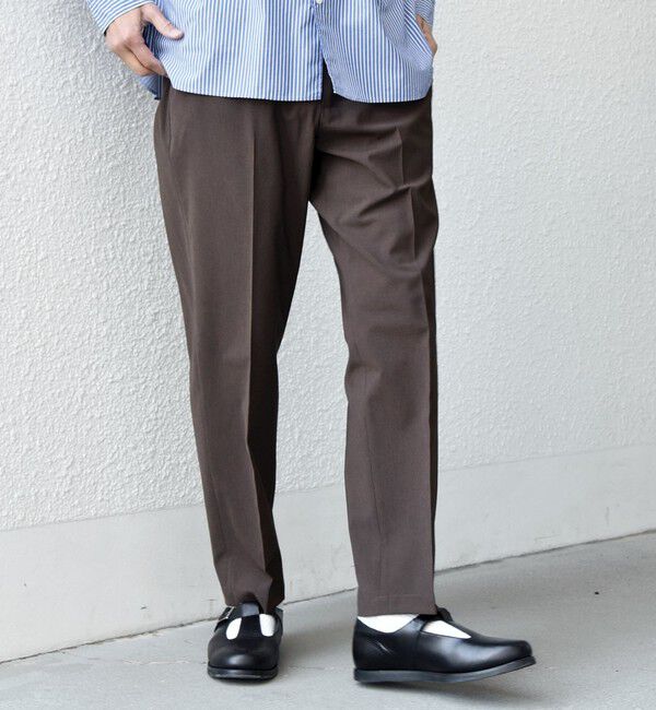 SHIPS any「SHIPS any:〈吸水速乾〉Rapidry クリース アンクル テーパード イージーパンツ (セットアップ対応)26SS◆」|スラックス|