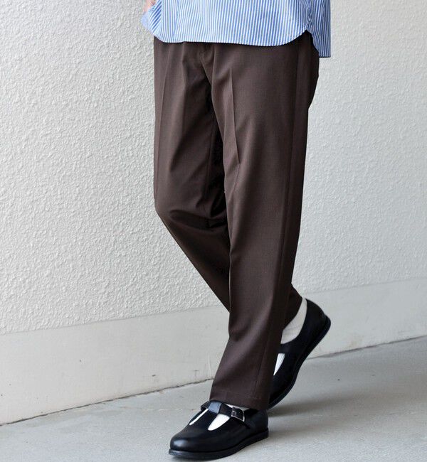 SHIPS any「SHIPS any:〈吸水速乾〉Rapidry クリース アンクル テーパード イージーパンツ (セットアップ対応)26SS◆」|スラックス|