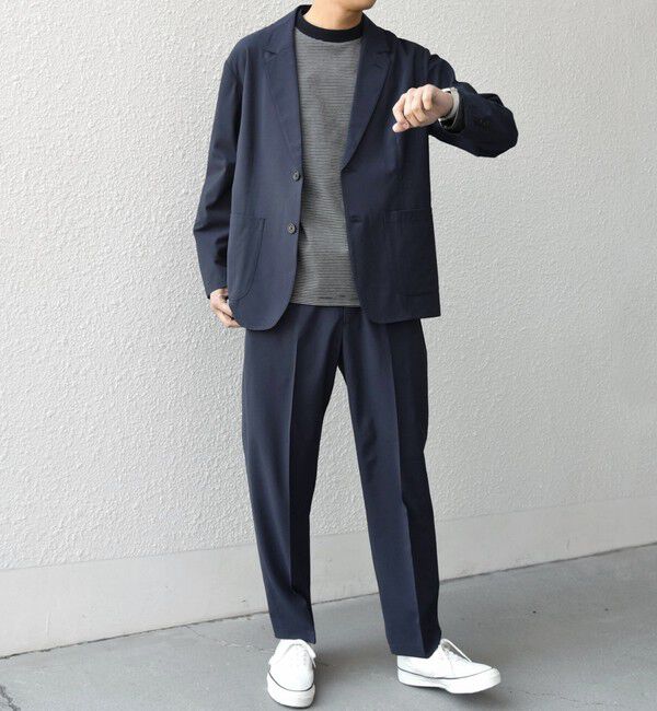 SHIPS any「SHIPS any:〈吸水速乾〉Rapidry クリース アンクル テーパード イージーパンツ (セットアップ対応)26SS◆」|スラックス|