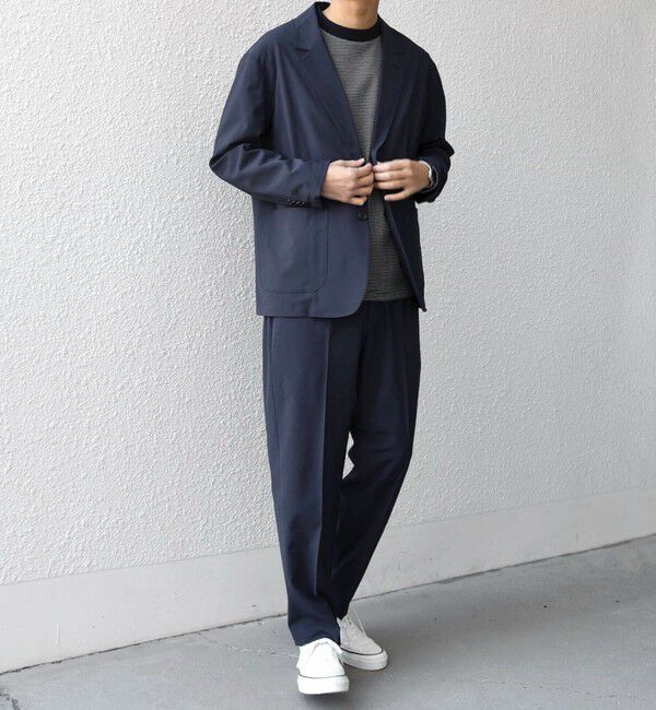 SHIPS any「SHIPS any:〈吸水速乾〉Rapidry クリース アンクル テーパード イージーパンツ (セットアップ対応)26SS◆」|スラックス|