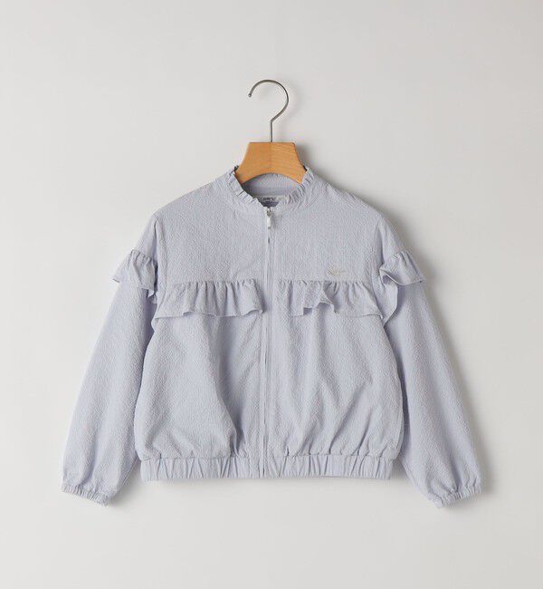 SHIPS KIDS「SHIPS KIDS:100～130cm / 〈UVカット〉ドライタッチ フリル ライト ブルゾン」|ブルゾン・スタジャン|