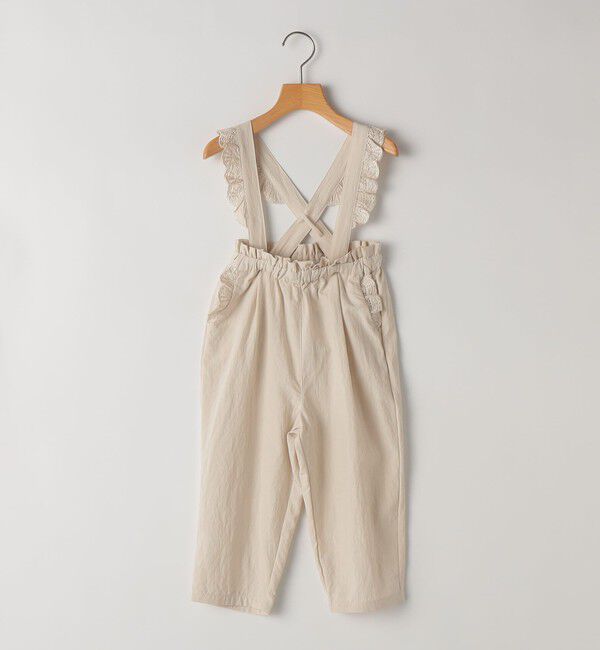 SHIPS KIDS「SHIPS KIDS:100～130cm / ショルダー レース ストラップ パンツ」|その他|サンドベージュ