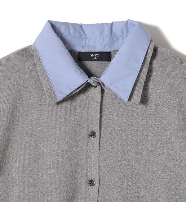 SHIPS Colors 「SHIPS Colors:〈手洗い可能〉シャツ レイヤード ライク カーディガン」|カーディガン|