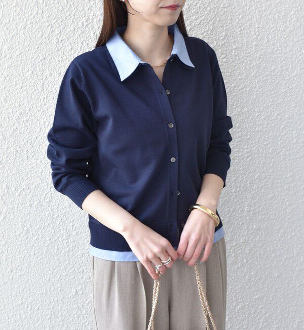 SHIPS Colors 「SHIPS Colors:〈手洗い可能〉シャツ レイヤード ライク カーディガン」|カーディガン|