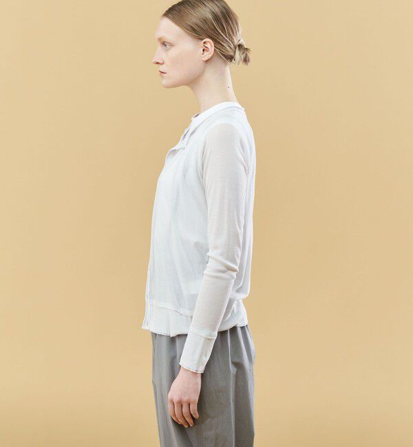 GALERIE VIE「ガーゼフライスジャージー クルーネックカーディガン」|カーディガン|