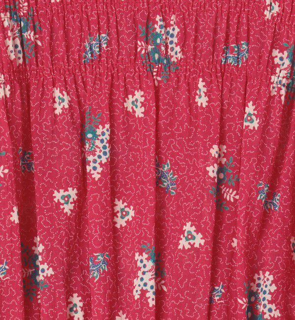 SOULEIADO「コットンジョーゼットプリント シャーリングブラウス」|シャツ・ブラウス|