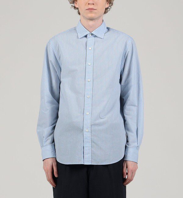 TOMORROWLAND MENS「コットンナイロンワッシャー セミワイドカラーシャツ」|シャツ・ブラウス|