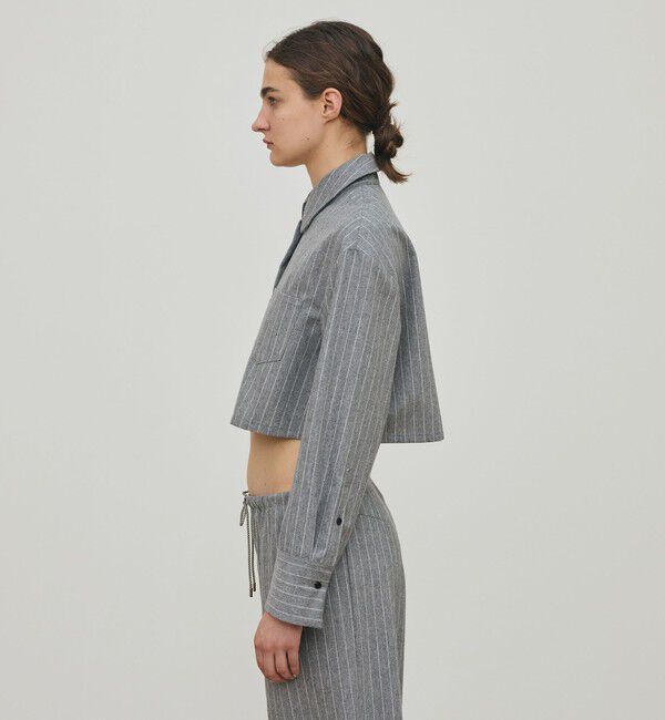 DES PRES「ウールポプリンメルトン クロップドシャツ」|シャツ・ブラウス|