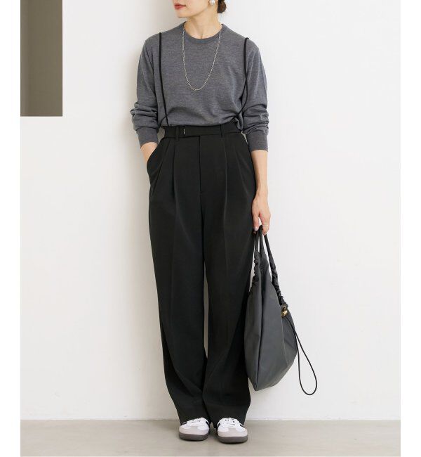 IENA「《追加2》サスペンダーツイルパンツ」|スラックス|