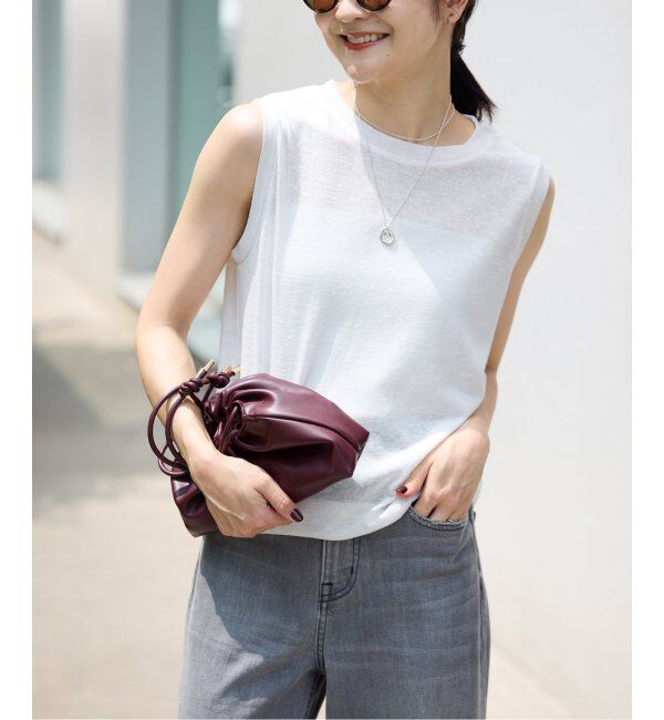 SLOBE IENA「《追加》スラブ天竺ノースリーブTEE」|Tシャツ・カットソー|ホワイト