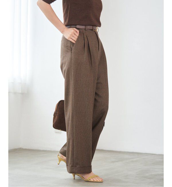 IENA「ガンクラブチェックパンツ」|スラックス|