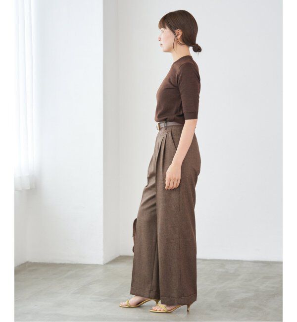 IENA「ガンクラブチェックパンツ」|スラックス|