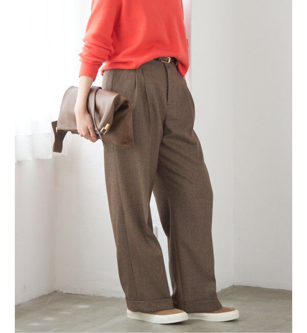 IENA「ガンクラブチェックパンツ」|スラックス|