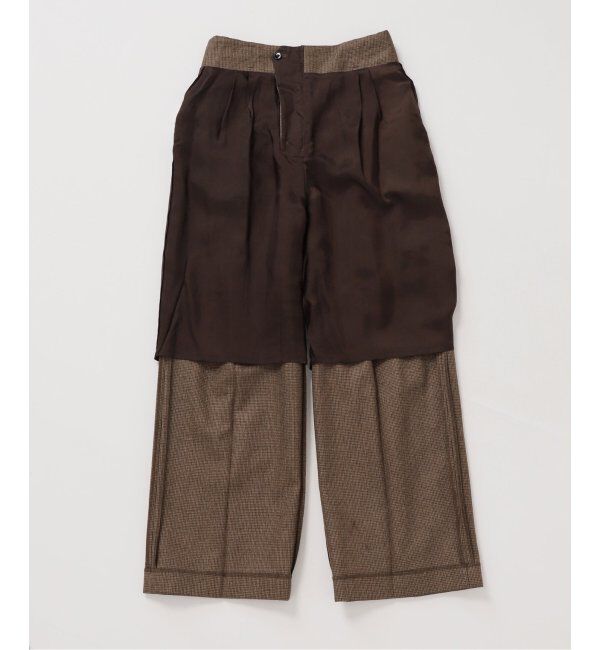 IENA「ガンクラブチェックパンツ」|スラックス|