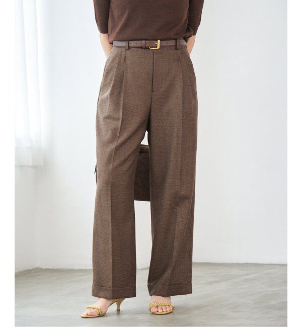 IENA「ガンクラブチェックパンツ」|スラックス|