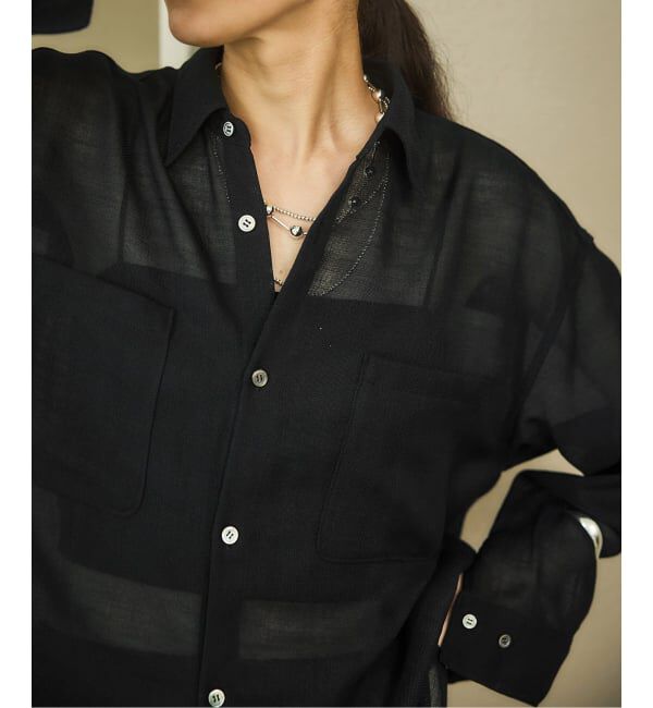 IENA「シアーメッシュ シャツ」|シャツ・ブラウス|