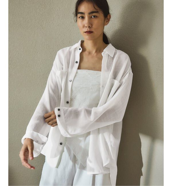 IENA「シアーメッシュ シャツ」|シャツ・ブラウス|