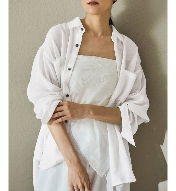 IENA「シアーメッシュ シャツ」|シャツ・ブラウス|