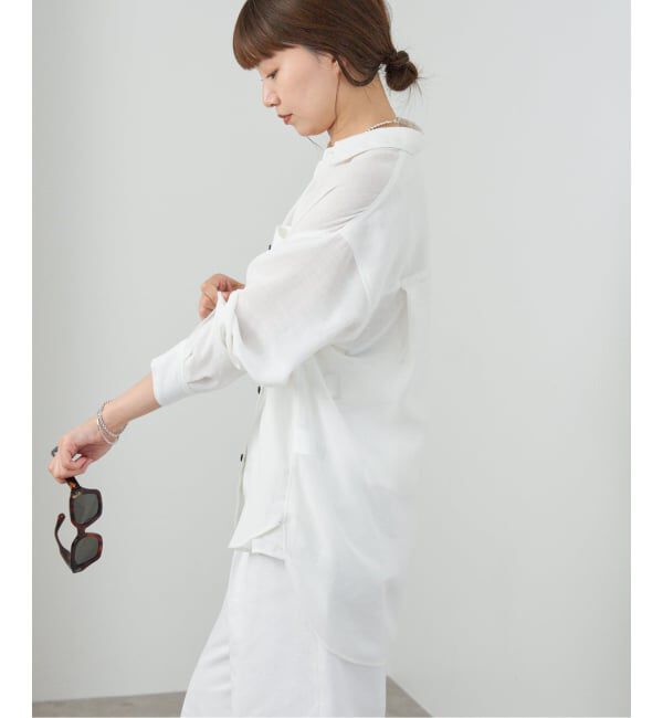 IENA「シアーメッシュ シャツ」|シャツ・ブラウス|