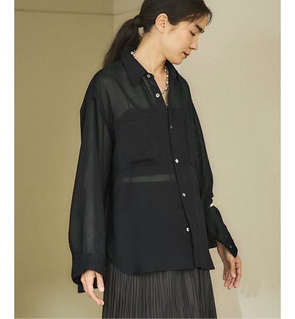 IENA「シアーメッシュ シャツ」|シャツ・ブラウス|