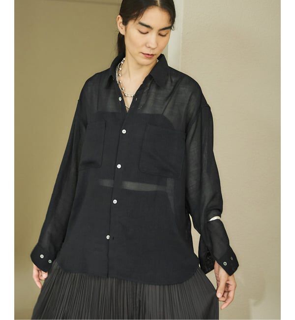 IENA「シアーメッシュ シャツ」|シャツ・ブラウス|