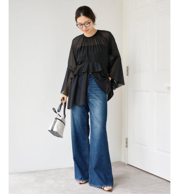 IENA「upper hights/アッパーハイツ 別注 THE RUTH ルーズフレアデニム」|デニム|