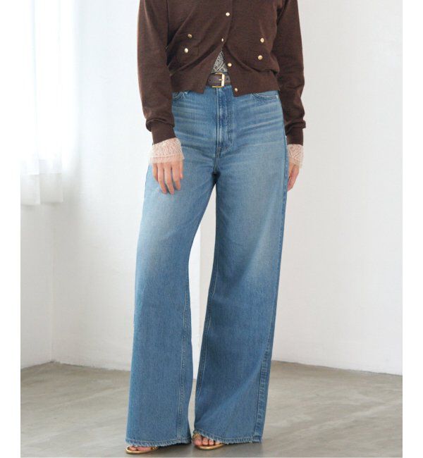IENA「upper hights/アッパーハイツ 別注 THE RUTH ルーズフレアデニム」|デニム|ブルー A
