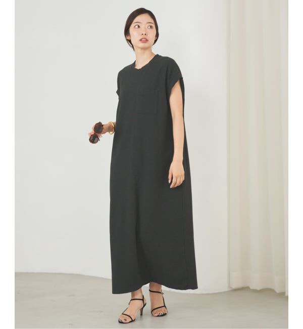 IENA「《追加》BLACK ポケットTドレス」|ワンピース|