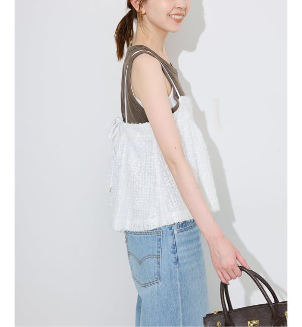 SLOBE IENA「シアーリボンキャミソール」|シャツ・ブラウス|