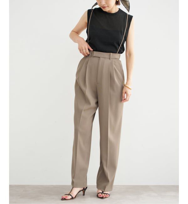 IENA「《追加5》サスペンダーツイルパンツ」|スラックス|