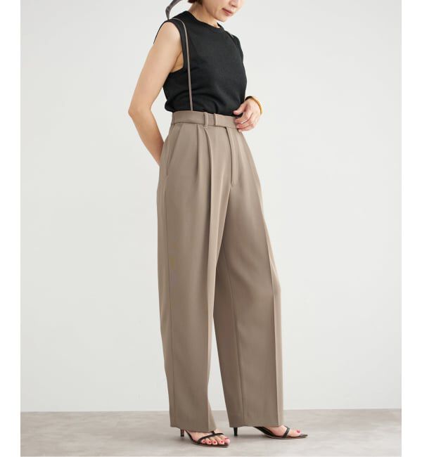 IENA「《追加5》サスペンダーツイルパンツ」|スラックス|