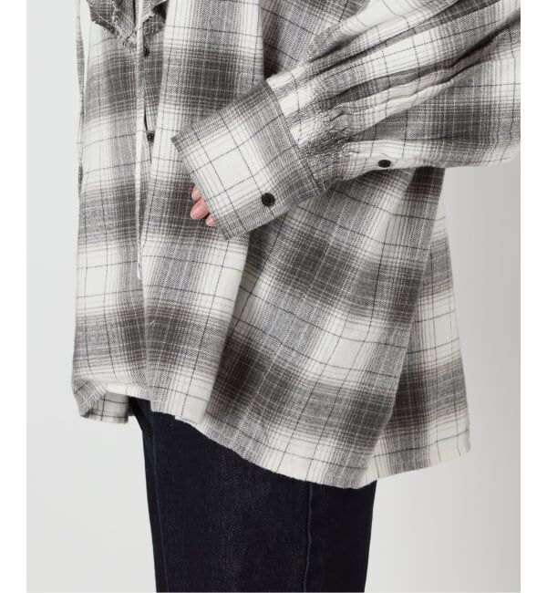 SLOBE IENA「crinkle crinkle crinkle SLOBE別注 ネルチェックラッフルブラウス CC-4025」|シャツ・ブラウス|