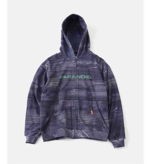 PULP「PARANOID / パラノイド GRAIN ZIP HOODIE」|パーカー|ネイビー