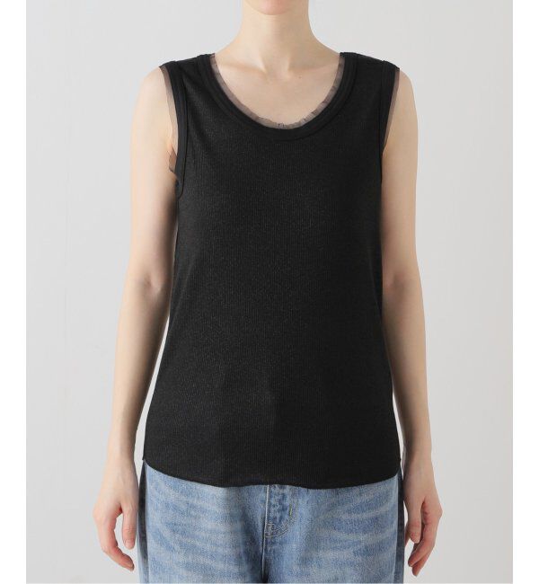 JOURNAL STANDARD relume「ラメチュールタンクトップ」|タンクトップ|ブラック