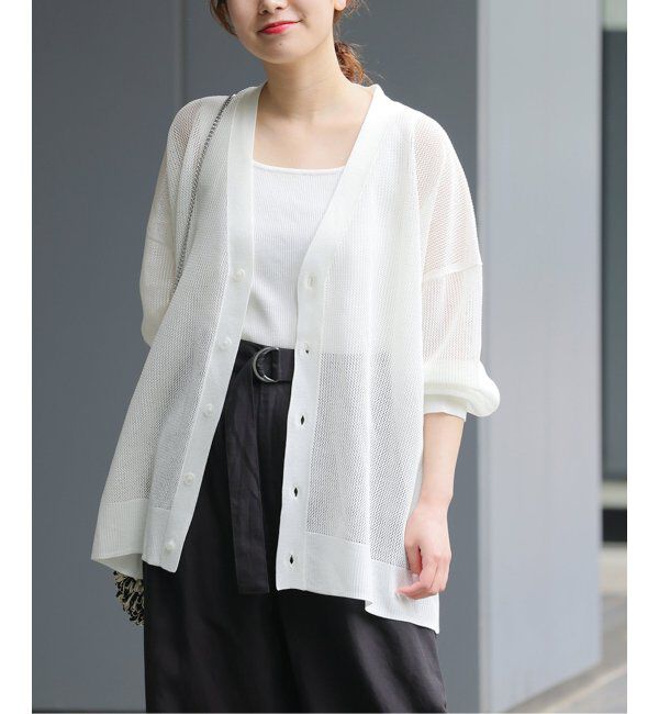 JOURNAL STANDARD relume「メッシュカーディガン」|カーディガン|ホワイト