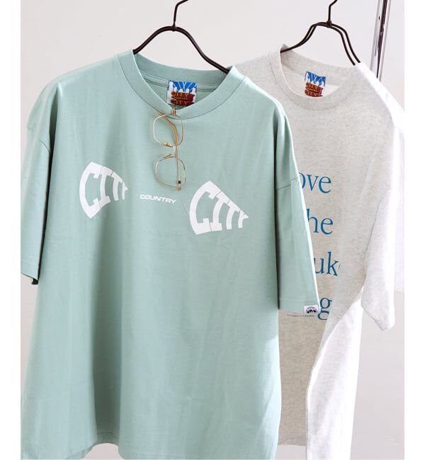 JOURNAL STANDARD「《予約》別注【City Country City/シティーカントリーシティー】COTTON S/S TEE」|Tシャツ・カットソー|グリーン