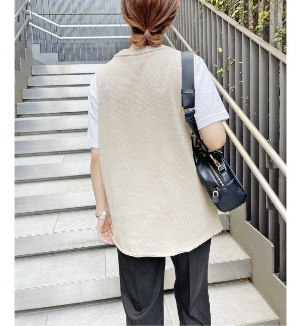 Spick and Span「コットンリネンミドルゲージノースリプルオーバー」|ニット・セーター|