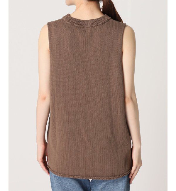 Spick and Span「コットンリネンミドルゲージノースリプルオーバー」|ニット・セーター|