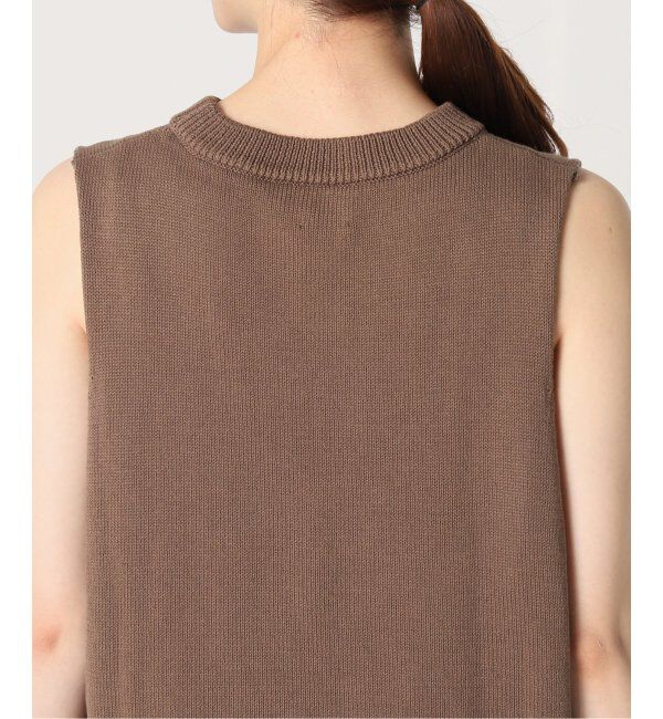 Spick and Span「コットンリネンミドルゲージノースリプルオーバー」|ニット・セーター|