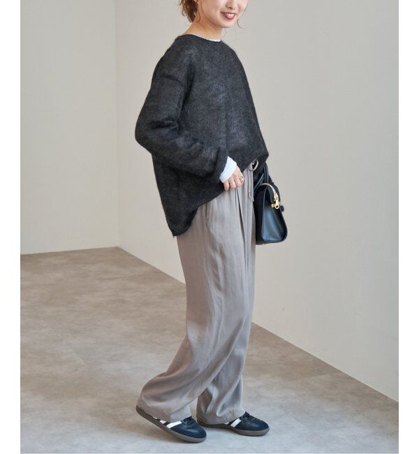 Spick and Span「《WEB限定カラー有り / 追加》ルーズモヘヤMIXボートネックニット」|ニット・セーター|