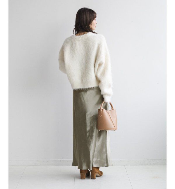 NOBLE「《追加》ナローAラインサテンスカート 2」|スカート|