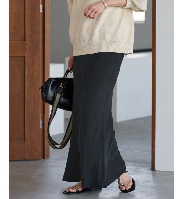 FRAMeWORK「≪追加≫キュプラバイアスサテンロングスカート」|スカート|