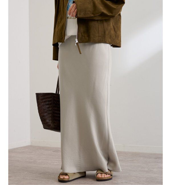 FRAMeWORK「≪追加≫キュプラバイアスサテンロングスカート」|スカート|