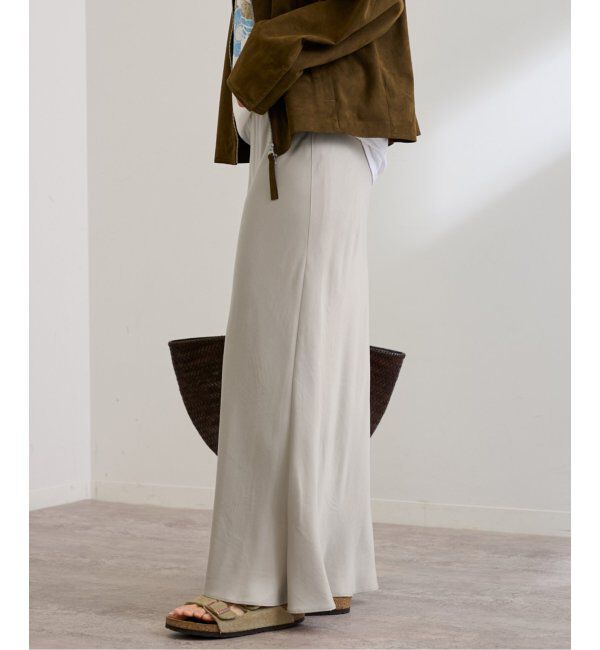 FRAMeWORK「≪追加≫キュプラバイアスサテンロングスカート」|スカート|