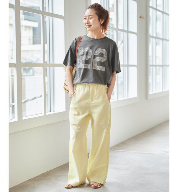 Spick and Span「《追加》AUTHEN / オーセン NUMBERING FLOCKY T-SHIRT」|Tシャツ・カットソー|