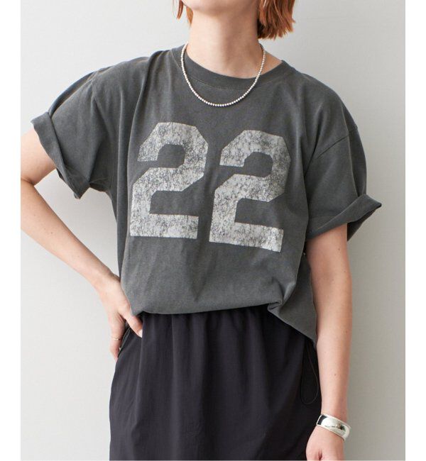 Spick and Span「《追加》AUTHEN / オーセン NUMBERING FLOCKY T-SHIRT」|Tシャツ・カットソー|