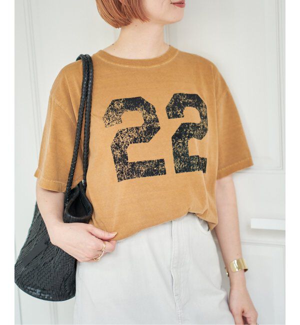 Spick and Span「《追加》AUTHEN / オーセン NUMBERING FLOCKY T-SHIRT」|Tシャツ・カットソー|